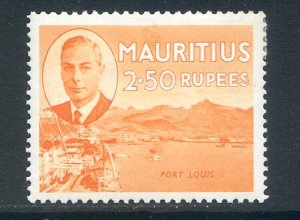 Mauritius 2.5r Orange SG288 Mounted Mint