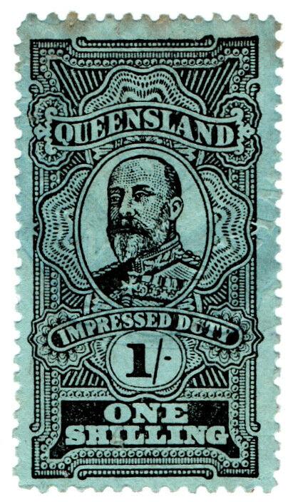 (I.B) Australia - Queensland Revenue : Impressed Duty 1/-