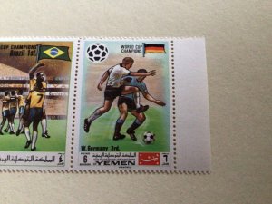 Yemen World Football 1970 Champions Brazil 1st mint never hinged stamps A11214