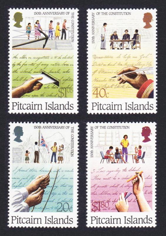 Pitcairn 150th Anniversary of Constitution 4v SG#327/30 SC#315-18 MI#320-23