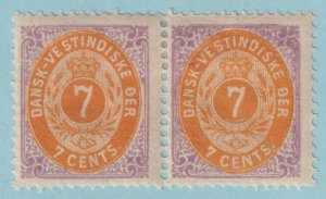 DANISH WEST INDIES 9 AND 9b PAIR WITH INVERTED FRAME  MINT HINGED OG * SHS