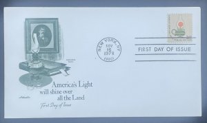 Scott 1611  FDC Kerosene Lamp Americana Series   Artmaster Cachet