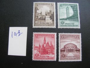 Germany 1938 MNH SC 486-489 SET  VF/XF 16 EUROS (193)