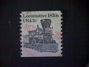 United States, Scott #1897A, used(o), 1982, Locomotive of the 1870s, 2¢, black