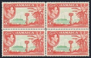 Jamaica 152 block/4,MNH.Michel 127. George VI,1952.Bananas,ship.