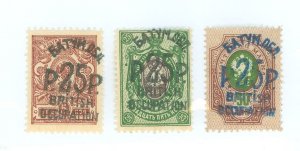 Batum #33/39/42 Unused