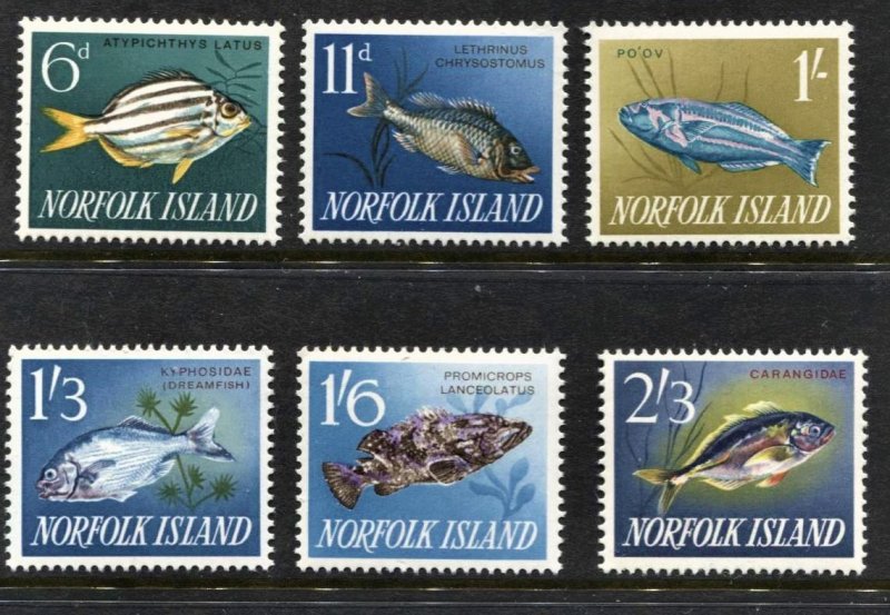 STAMP STATION PERTH Norfolk Island #49-60 Fish & Scenes Short Set  MNH -CV$14.00