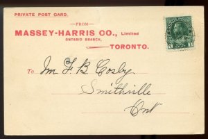 ?1915 Massey Harris Private Admiral post card Canada