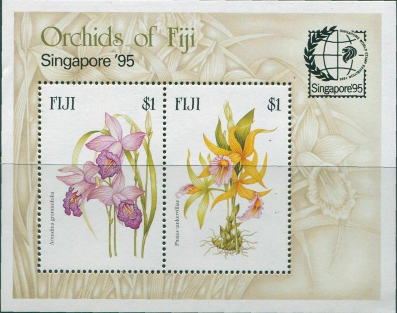 Fiji 1995 SG929 Orchids Singapore Exhibition MS MNH