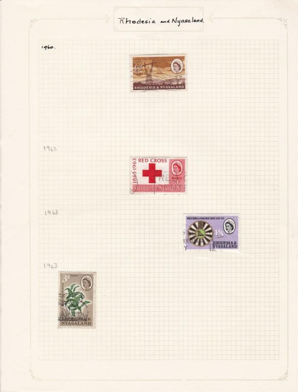 rhodesia & nyasaland stamps page ref 17941