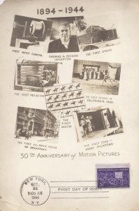 926 3c MOTION PICTURES - Unknown Thomas Edison maxicard