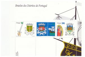 PORTUGAL SC.2249-2254, 2254a 1998 DISTRICT ARMS MNH PBPG15