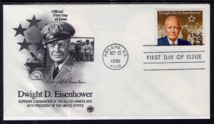 US 2513 Eisenhower PCS U/A FDC