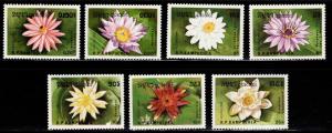 Cambodia Scott 954-960 MNH** 1989 Flower set