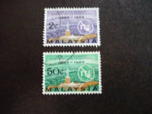 Stamps - Malaysia - Scott# 12,14 - Used Part Set of 2 Stamps