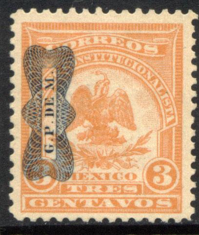 MEXICO 568, 3¢ DENVER WITH CORBATA OVERPRINT. UNUSED, H OG. VF.