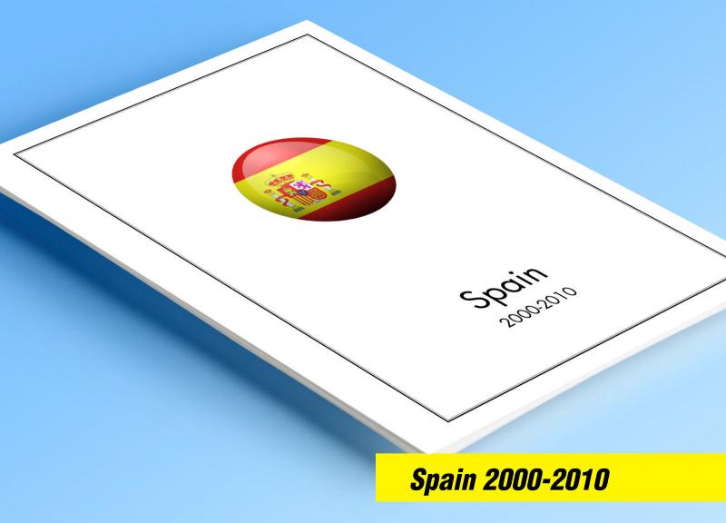 COLOR PRINTED SPAIN 2000-2010 STAMP ALBUM PAGES (146 illustrated pages)