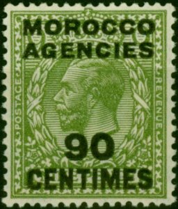Morocco Agencies 1934 90c on 9d Olive-Green SG209 V.F MNH