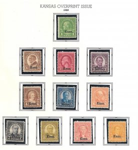 #658-68 MH Singles 1929 KANSAS OVERPRINTS (my133)