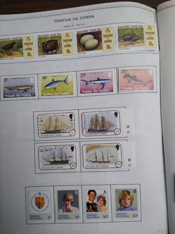 collection on pages Tristan da Cunha 1980-90 PT: CV $113