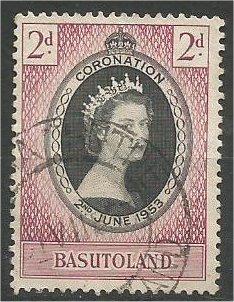 BASUTOLAND, 1953, used 2p, Coronation  Scott 45