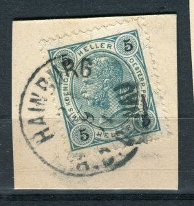 AUSTRIA; 1890s-1900s early F. Joseph issue fine used Full Postmark PIECE