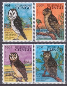 1996 Congo Brazzaville 1458-1461 Birds / Owl 8,00 €