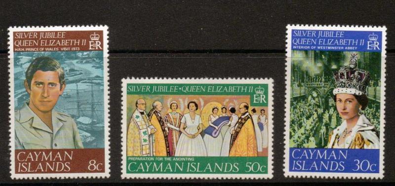 CAYMAN ISLANDS SG427/9 1977 SILVER JUBILEE MNH