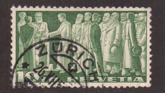 Switzerland   #246  used  1938  First Federal Pact   10fr