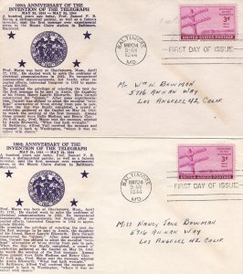 924 3c TELEGRAPH - Crosby - Set of 2 #23