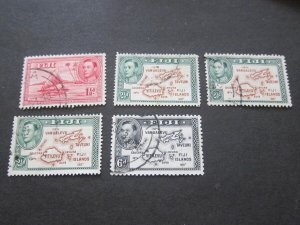 Fiji 1940 Sc 132a,134,134a,134b,135 FU