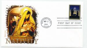 5144 Nativity, Christmas 2016, Panda Cachets, FDC