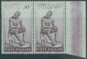 88736 - ITALY -  ERROR STAMP pair -    1960 Olympics  - FADED COLOUR MNH