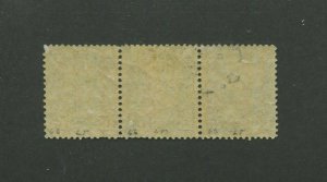 1868 Canada Postage Stamp #30 Mint Hinged F/VF Original Gum Strip of 3