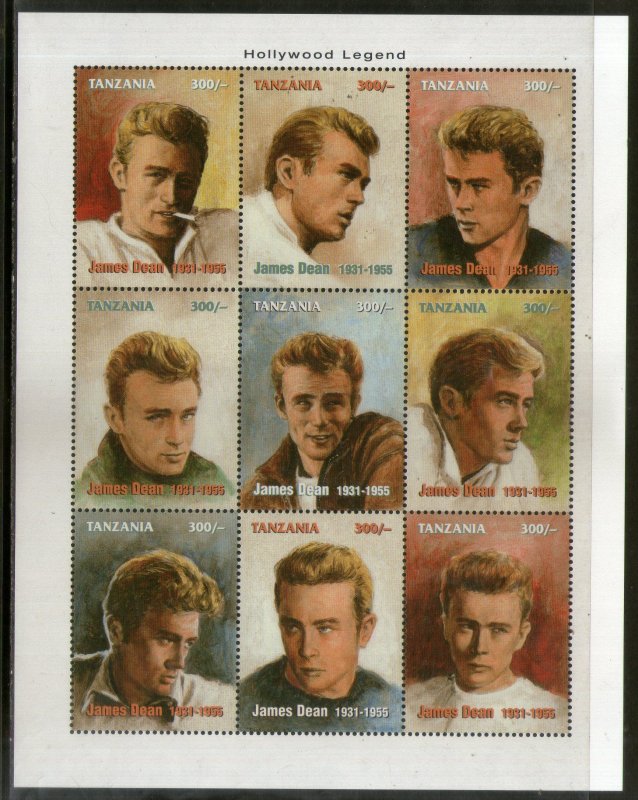 Tanzania 1996 James Dean Hollywood Actor Cinema Sheetlet MNH # 9205