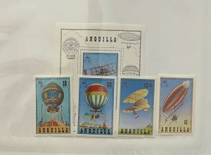 Souvenir Sheet Anguilla Scott #542-6 set nh