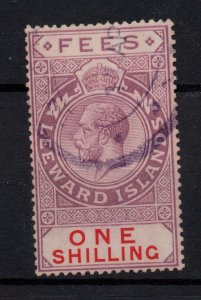 Leeward Islands KGV 1/- Revenue used WS32728