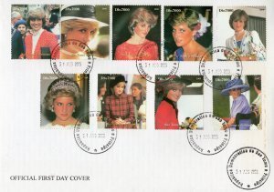 Sao Tome & Principe 2005 Princess DIANA Sheet Perforated in FDC