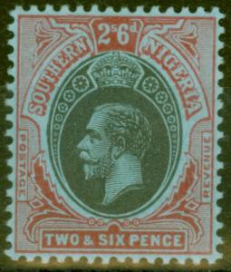 Southern Nigeria 1912 2s6d Black & Red-Blue SG53 Fine Mtd Mint 