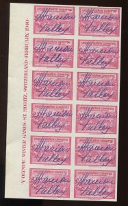 MARION TALLEY OPERA SINGER & ACTRESS SIGNED 1940 OLYMPIC STAMPS