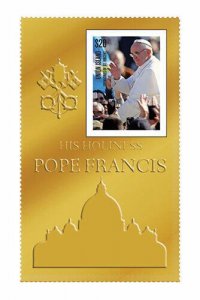 Union Island 2013 - Pope Francis Gold Stamp Souvenir sheet MNH