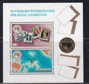 Penrhyn # 298, AUSIPEX '84, Philatelic Exhibition, Souvenir Sheet, NH, 1/2 Cat.