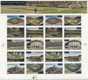 US: 2001 BASEBALL'S LEGENDARY PLAYING FIELDS;  Sc 3510-19; 34 Cents Values