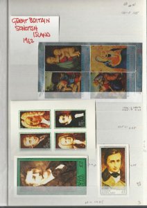 Great Britain Mint NH Stamps in Lindner Stockbook, Sanda, Davaar, Staffa Islands