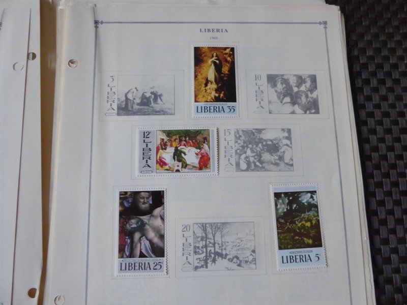 Liberia 1892-1976 Stamp Collection on Scott International Stamp Album Pages