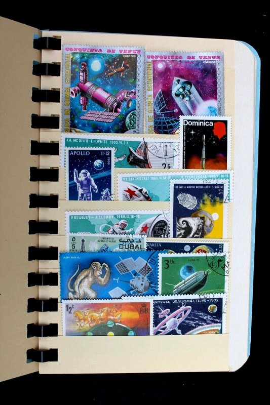 Deluxe Vintage Stamp Collecting Starter Kit by USPS Space Stamps in Stock Book