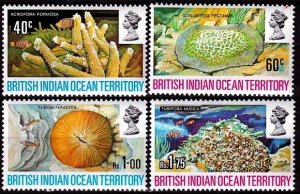 BRITISH INDIAN OCEAN TERRITORY BIOT 1972 FAUNA: Corals. Complete set, MH