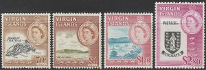 EDSROOM-17162 Virgin Islands 155-158 MNH 1964 Top Values QEII CV$59.50