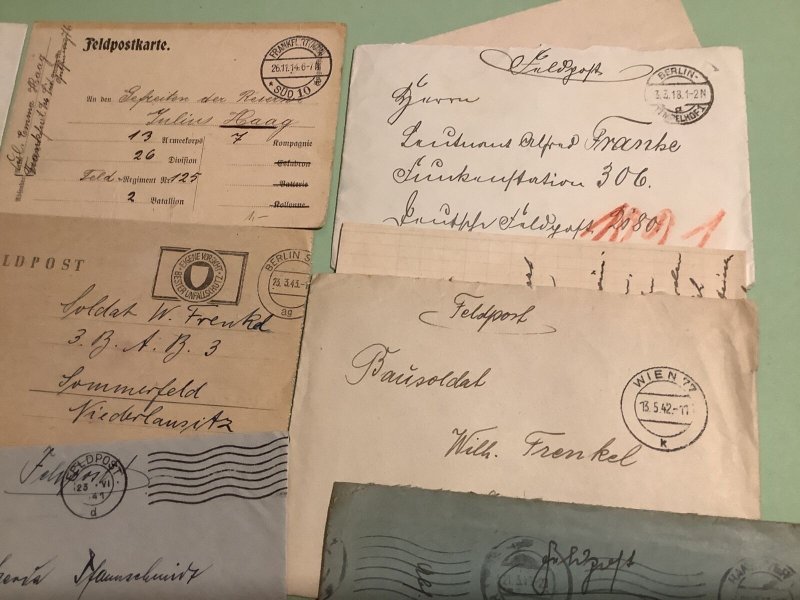 Germany WW1 & 2 military postal service 12 items  Ref A1009 