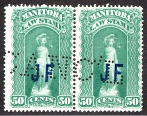 van Dam ML103 -50c -horiz. pair, used - small JF o/p, Manitoba Law Revenue ...